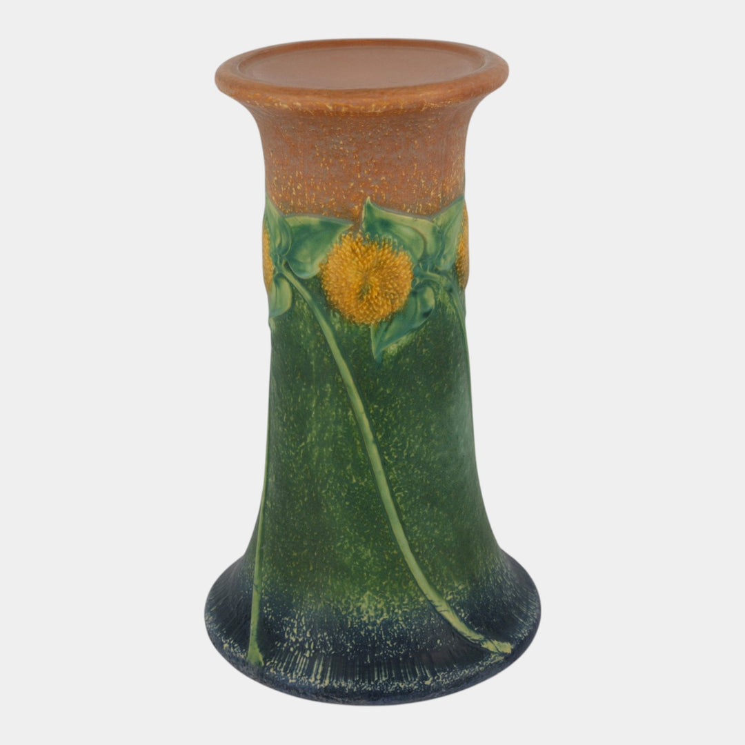 Roseville Sunflower 1930 Arts And Crafts Pottery Pedestal for Jardiniere 619-10