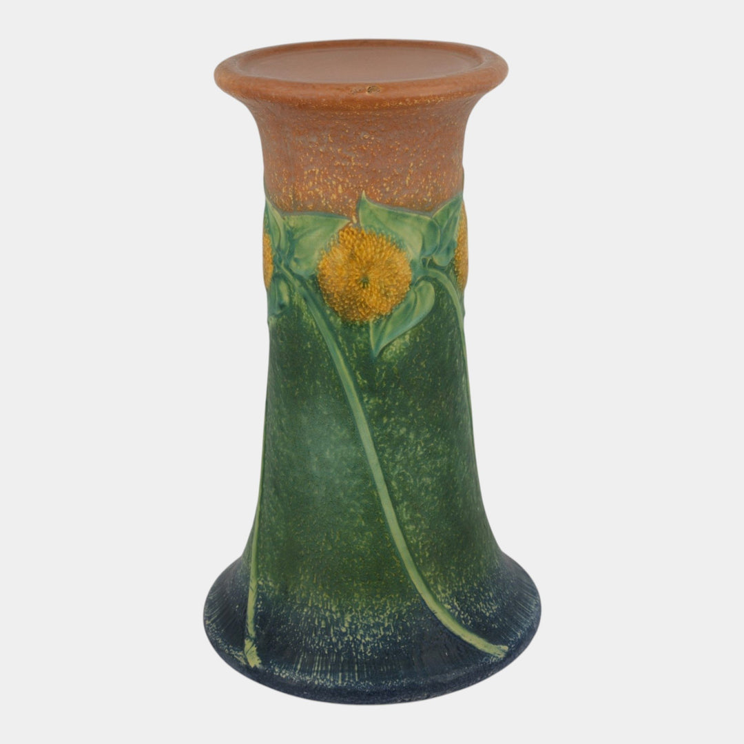 Roseville Sunflower 1930 Arts And Crafts Pottery Pedestal for Jardiniere 619-10