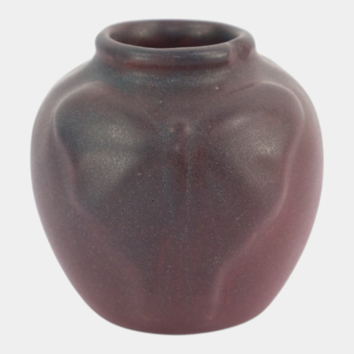 Van Briggle 1920 Arts And Crafts Pottery Matte Mulberry Ceramic Butterfly Vase
