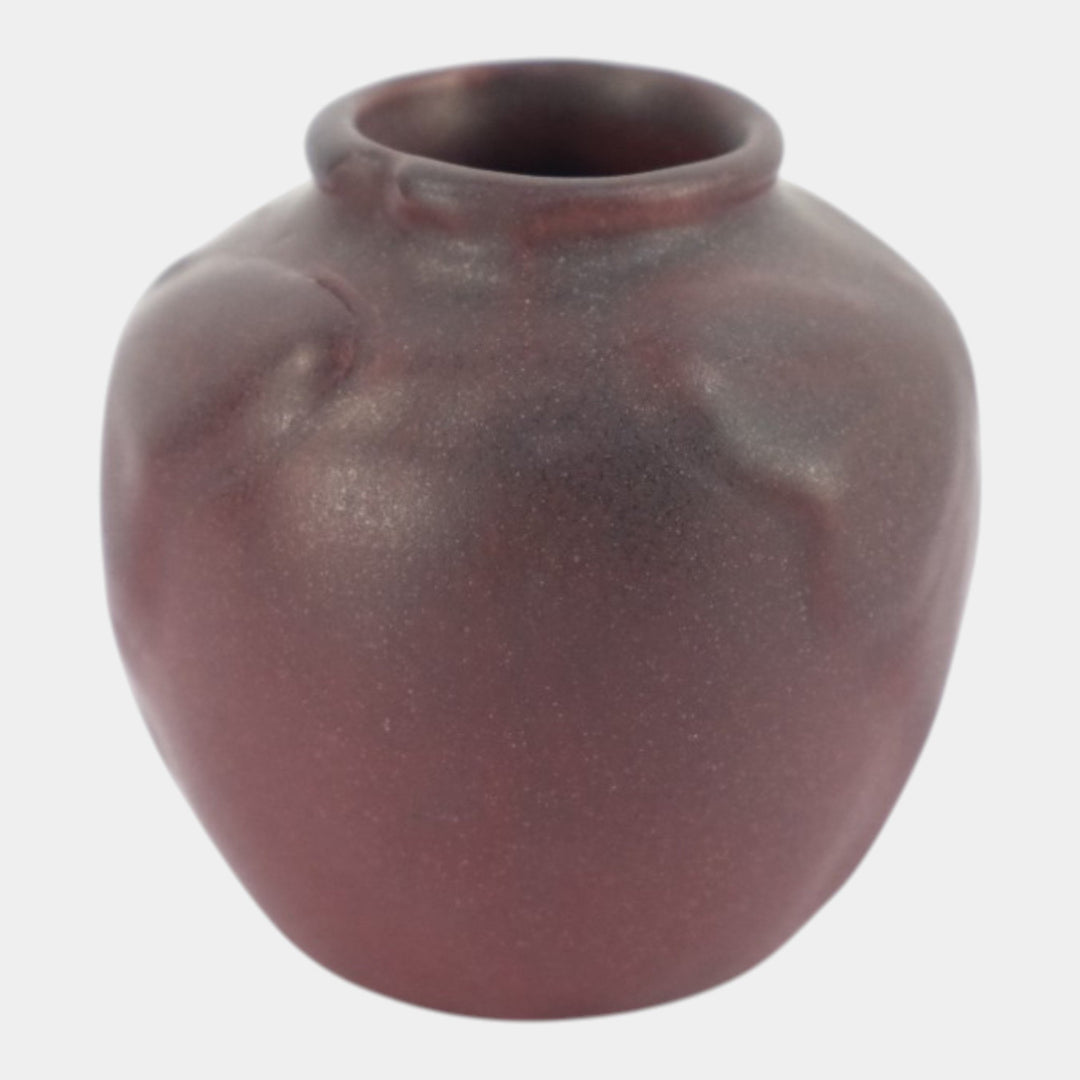 Van Briggle 1920 Arts And Crafts Pottery Matte Mulberry Ceramic Butterfly Vase