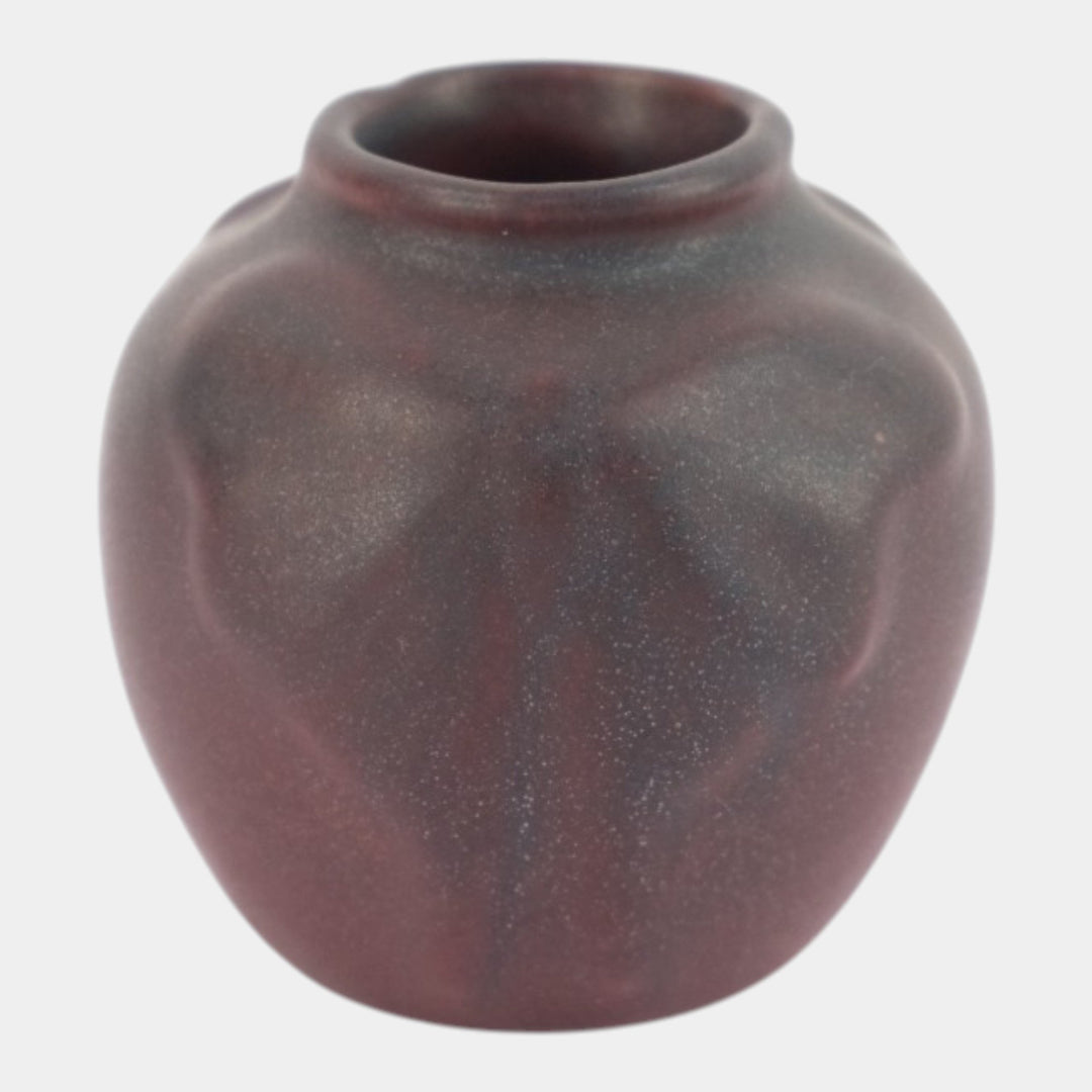 Van Briggle 1920 Arts And Crafts Pottery Matte Mulberry Ceramic Butterfly Vase