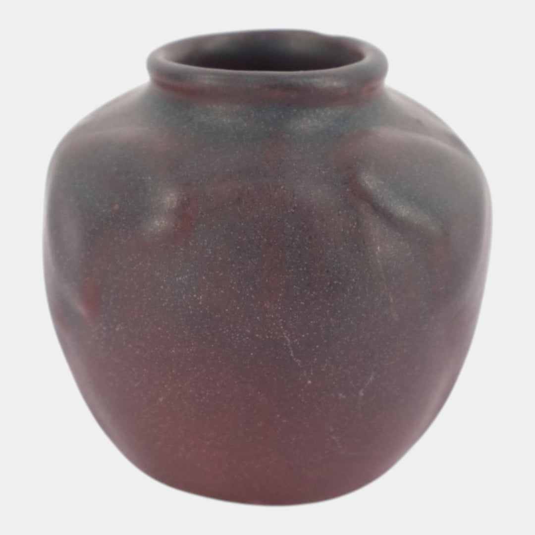 Van Briggle 1920 Arts And Crafts Pottery Matte Mulberry Ceramic Butterfly Vase