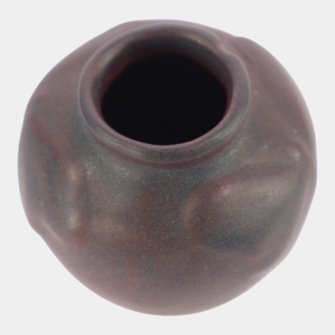 Van Briggle 1920 Arts And Crafts Pottery Matte Mulberry Ceramic Butterfly Vase