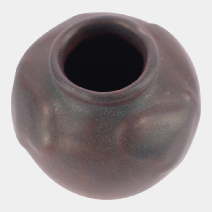 Van Briggle 1920 Arts And Crafts Pottery Matte Mulberry Ceramic Butterfly Vase