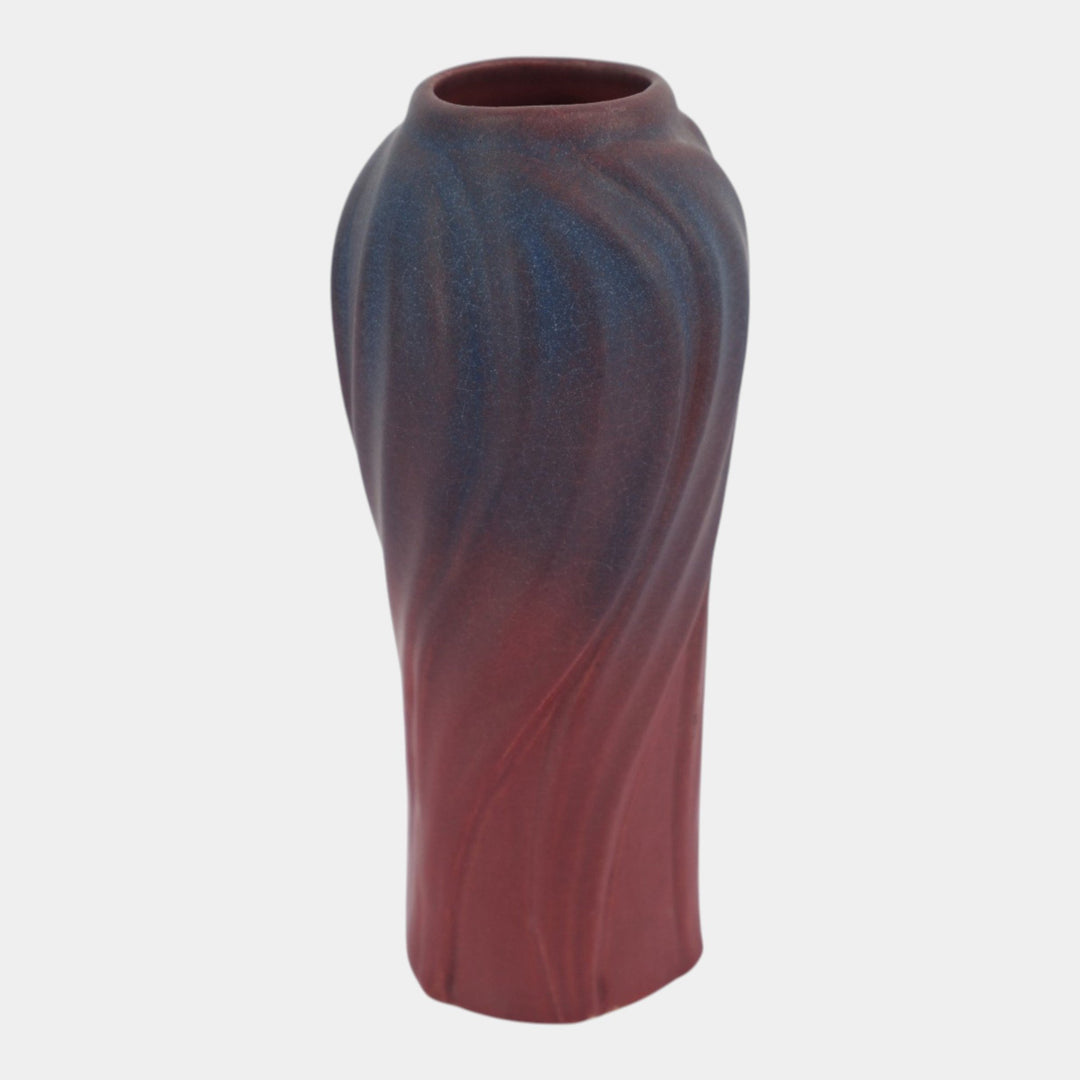 Van Briggle 1922-26 USA Arts And Crafts Pottery Red Mulberry Flower Vase 824
