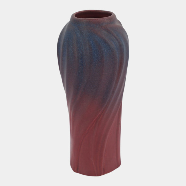 Van Briggle 1922-26 USA Arts And Crafts Pottery Red Mulberry Flower Vase 824