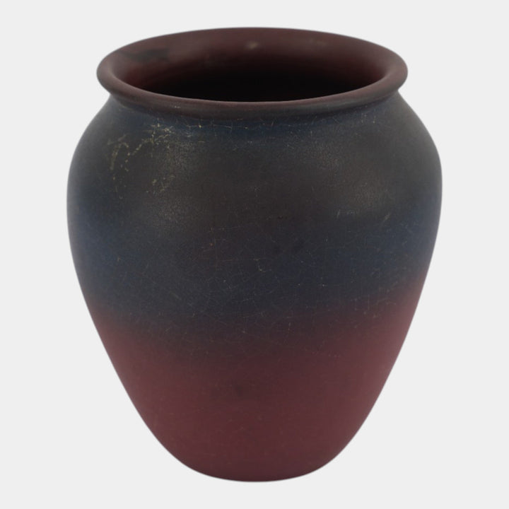 Van Briggle 1920s Original Hand Thrown Pottery Mulberry Red Vase (O.F. Bruce)