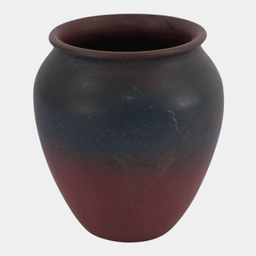 Van Briggle 1920s Original Hand Thrown Pottery Mulberry Red Vase (O.F. Bruce)
