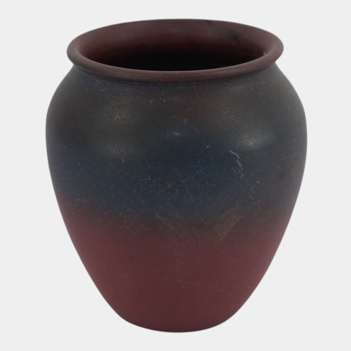 Van Briggle 1920s Original Hand Thrown Pottery Mulberry Red Vase (O.F. Bruce)