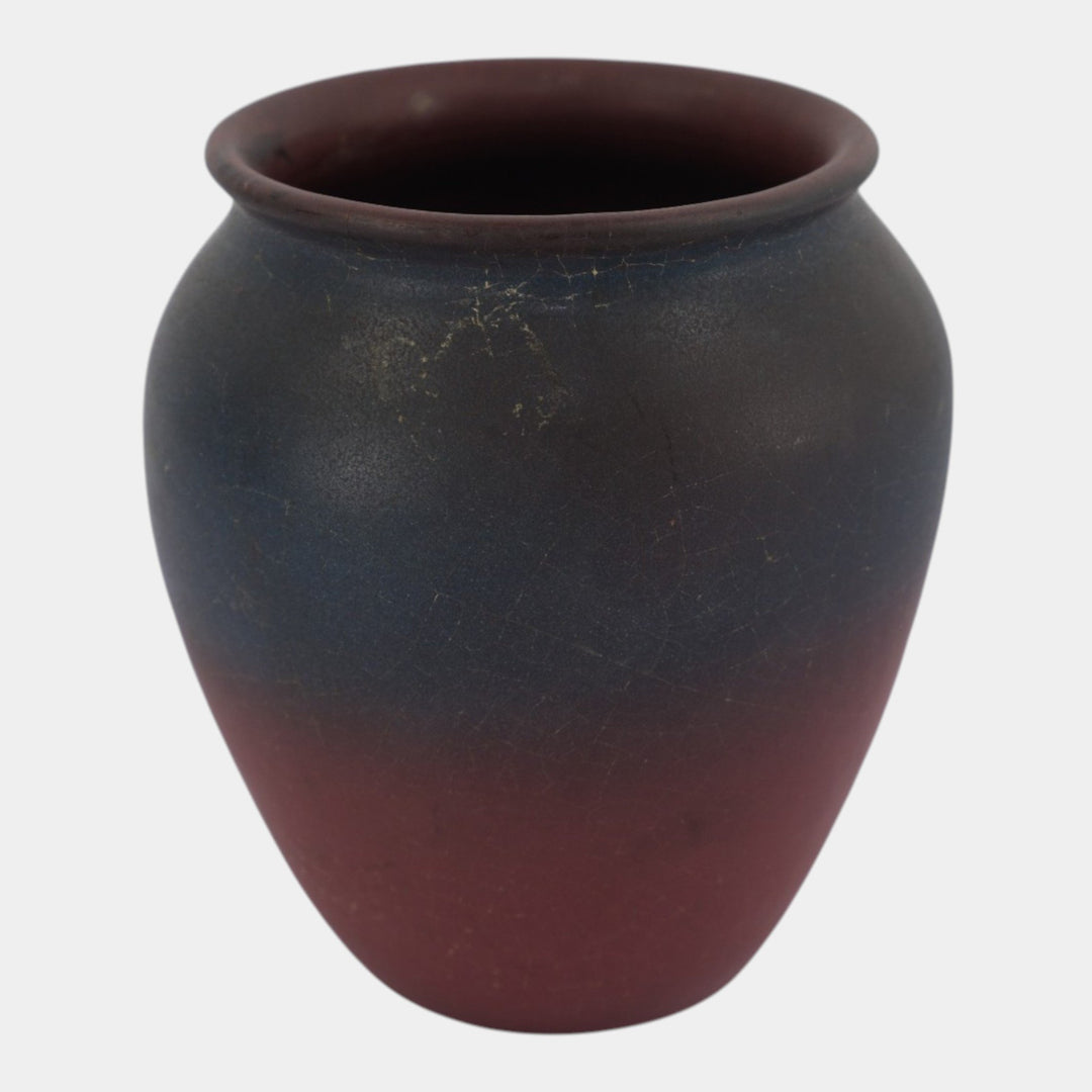 Van Briggle 1920s Original Hand Thrown Pottery Mulberry Red Vase (O.F. Bruce)