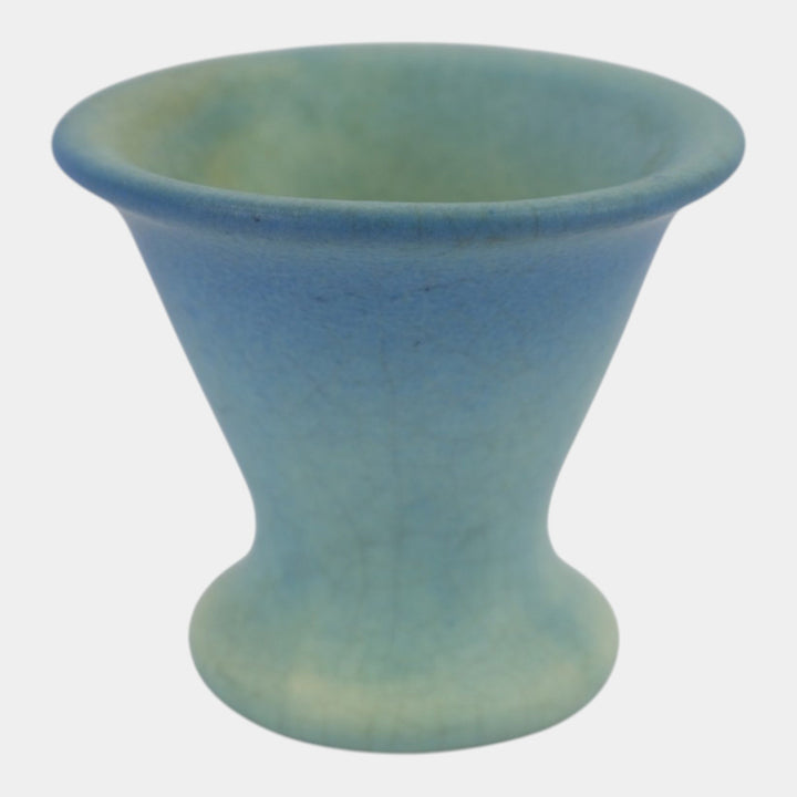 Van Briggle 1930s Ming Blue Glaze Arts & Crafts Art Pottery Trumpet Vase