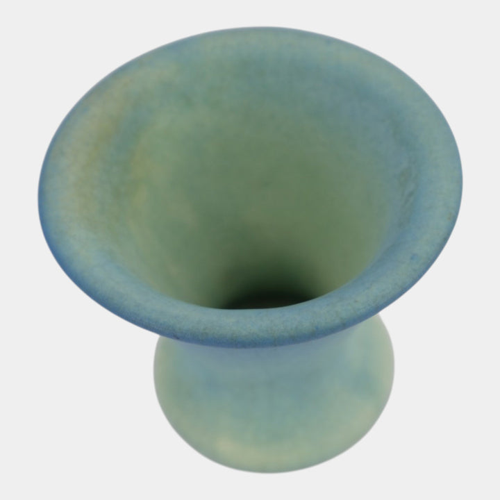 Van Briggle 1930s Ming Blue Glaze Arts & Crafts Art Pottery Trumpet Vase