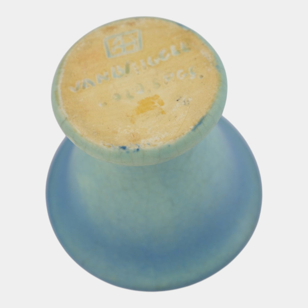 Van Briggle 1930s Ming Blue Glaze Arts & Crafts Art Pottery Trumpet Vase