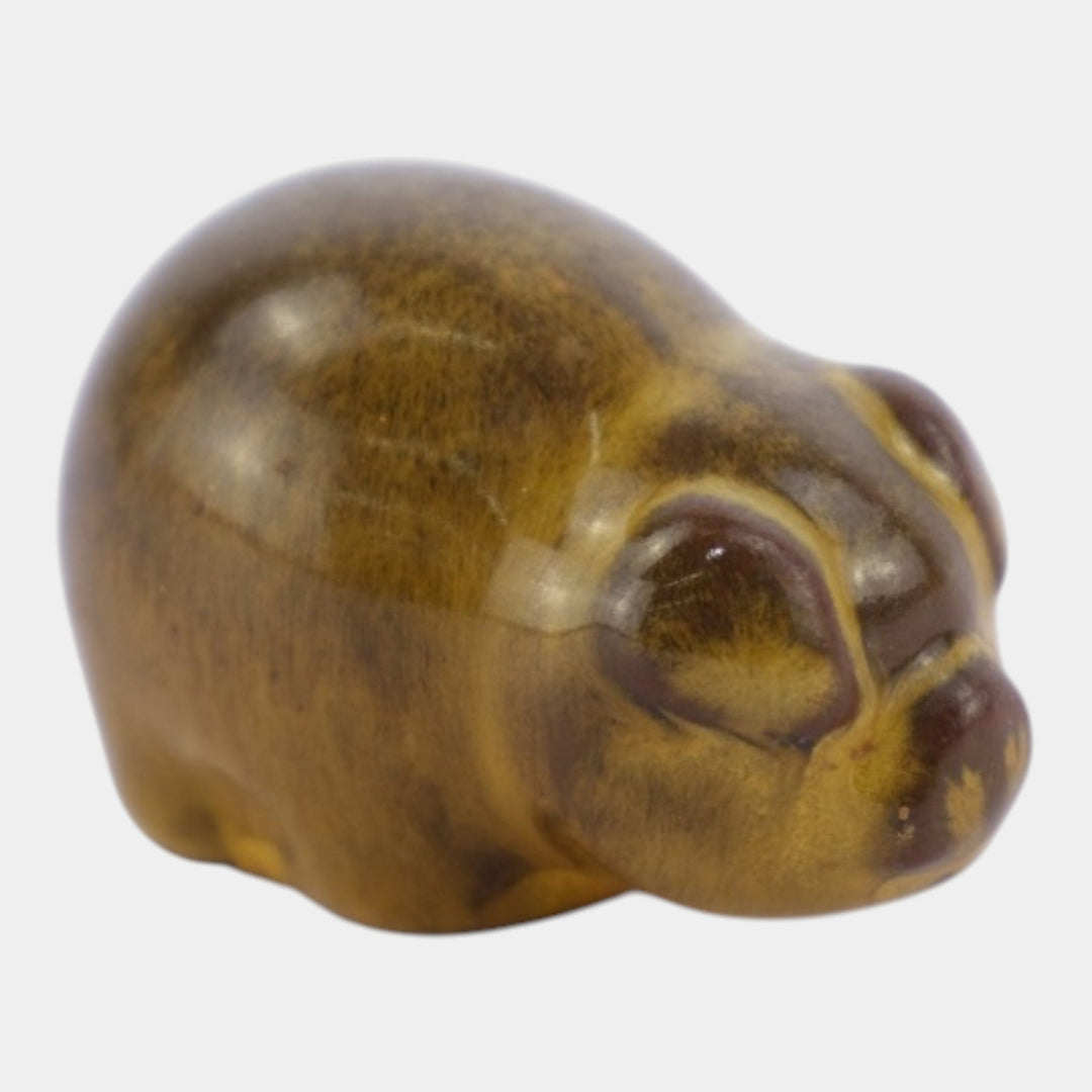 Nicodemus Pottery Brown Mid Century Modern Pig Figural Art Pottery Figurine