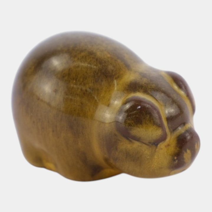 Nicodemus Pottery Brown Mid Century Modern Pig Figural Art Pottery Figurine