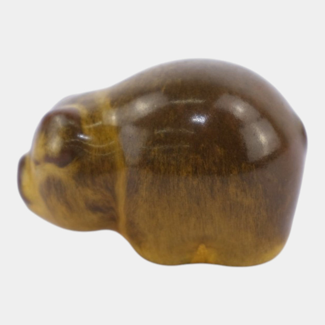 Nicodemus Pottery Brown Mid Century Modern Pig Figural Art Pottery Figurine