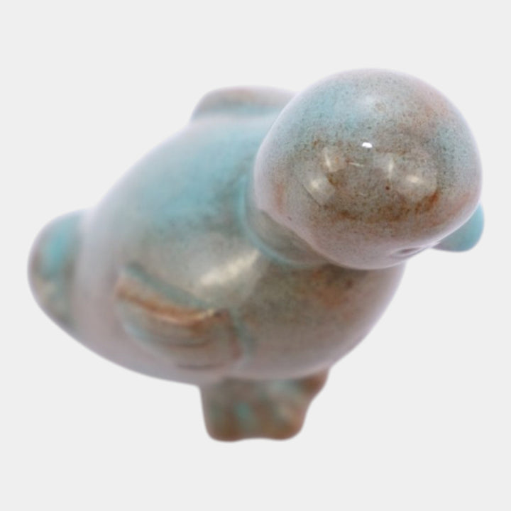 Nicodemus Pottery Mid Century Blue Brown Duckling Figural Art Pottery Figurine