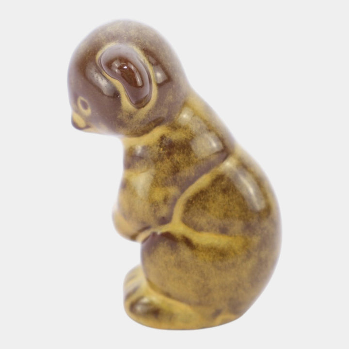 Nicodemus Pottery Glossy Brown Koala Bear Figural Art Pottery Animal Figurine