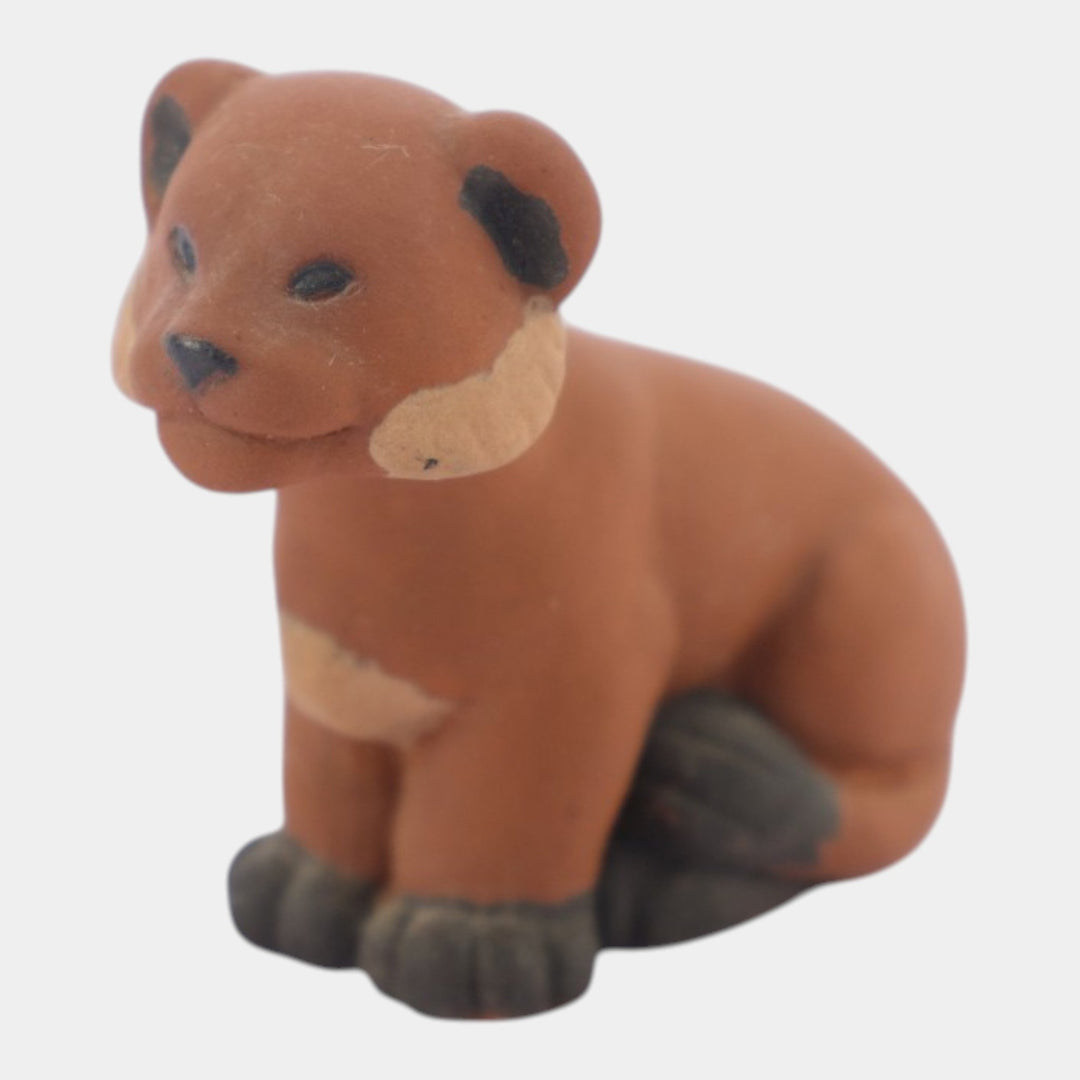 Nicodemus Vintage Art Pottery Brown Ceramic Lion Cub Figurine