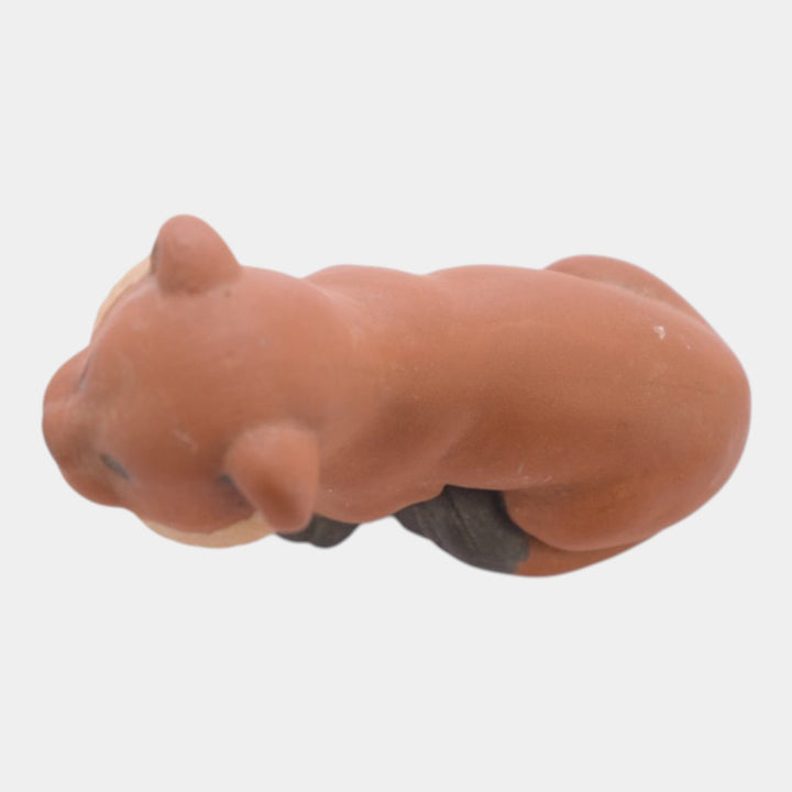 Nicodemus Vintage Art Pottery Brown Ceramic Lion Cub Figurine