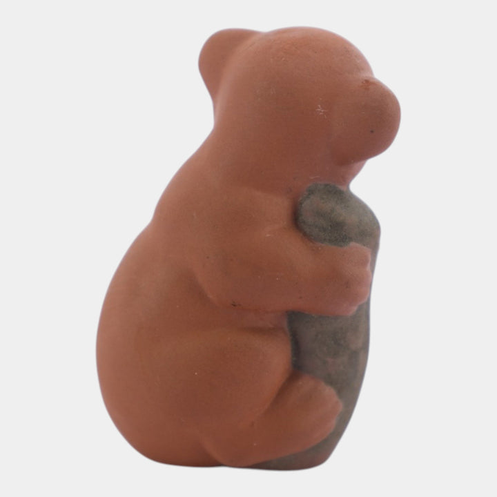 Nicodemus Pottery Matte Brown Koala Bear Figural Art Pottery Animal Figurine
