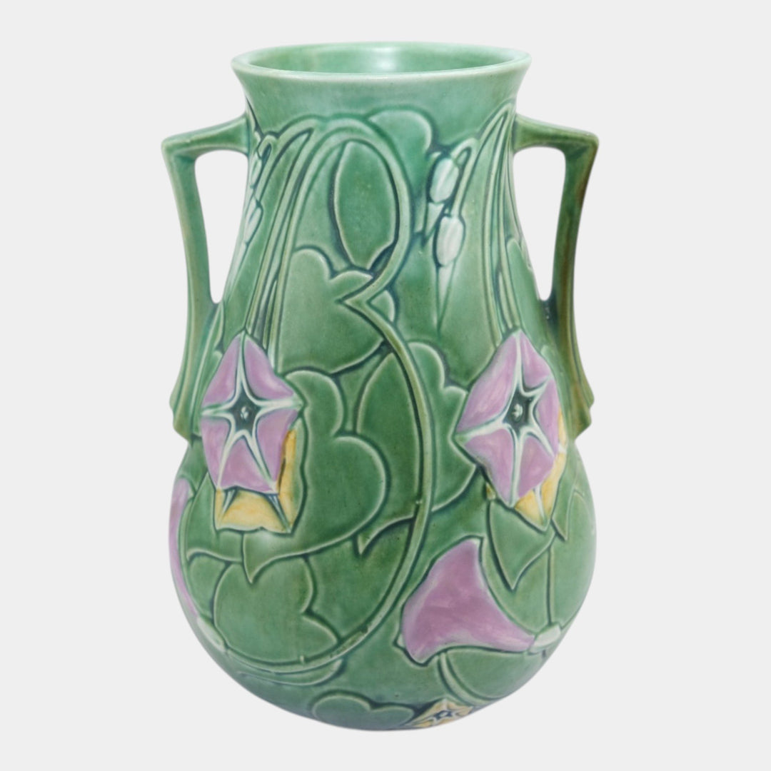 Roseville Morning Glory Green 1935 Vintage Art Pottery Ceramic Vase 730-10