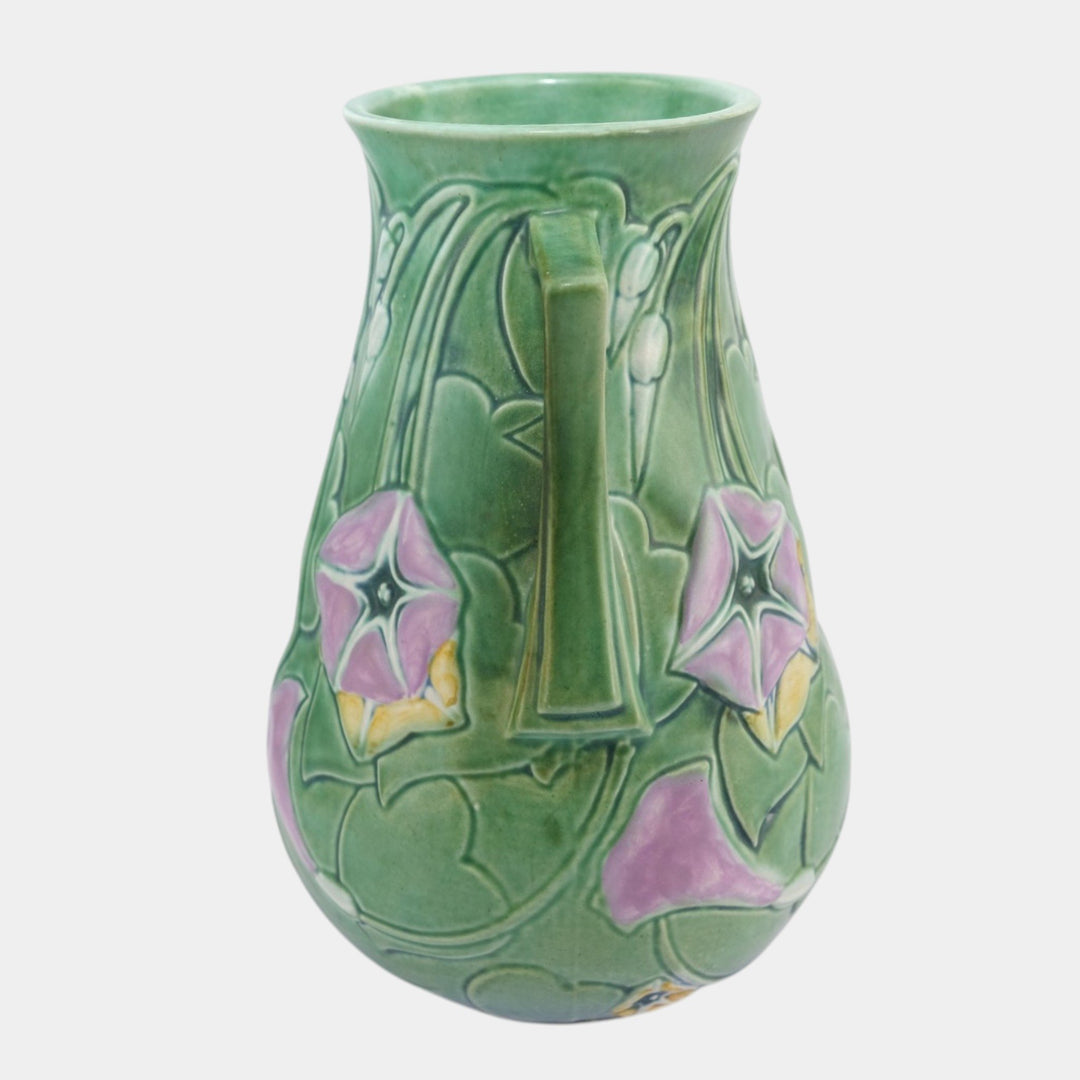 Roseville Morning Glory Green 1935 Vintage Art Pottery Ceramic Vase 730-10