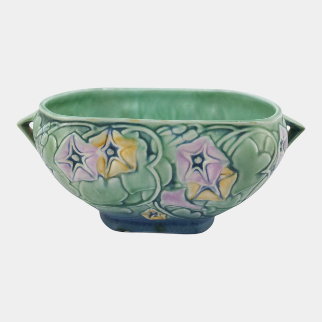 Roseville Morning Glory Green 1935 Vintage Art Pottery Ceramic Bowl 270-8