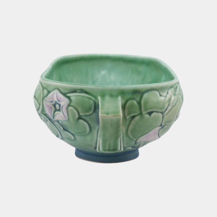 Roseville Morning Glory Green 1935 Vintage Art Pottery Ceramic Bowl 270-8
