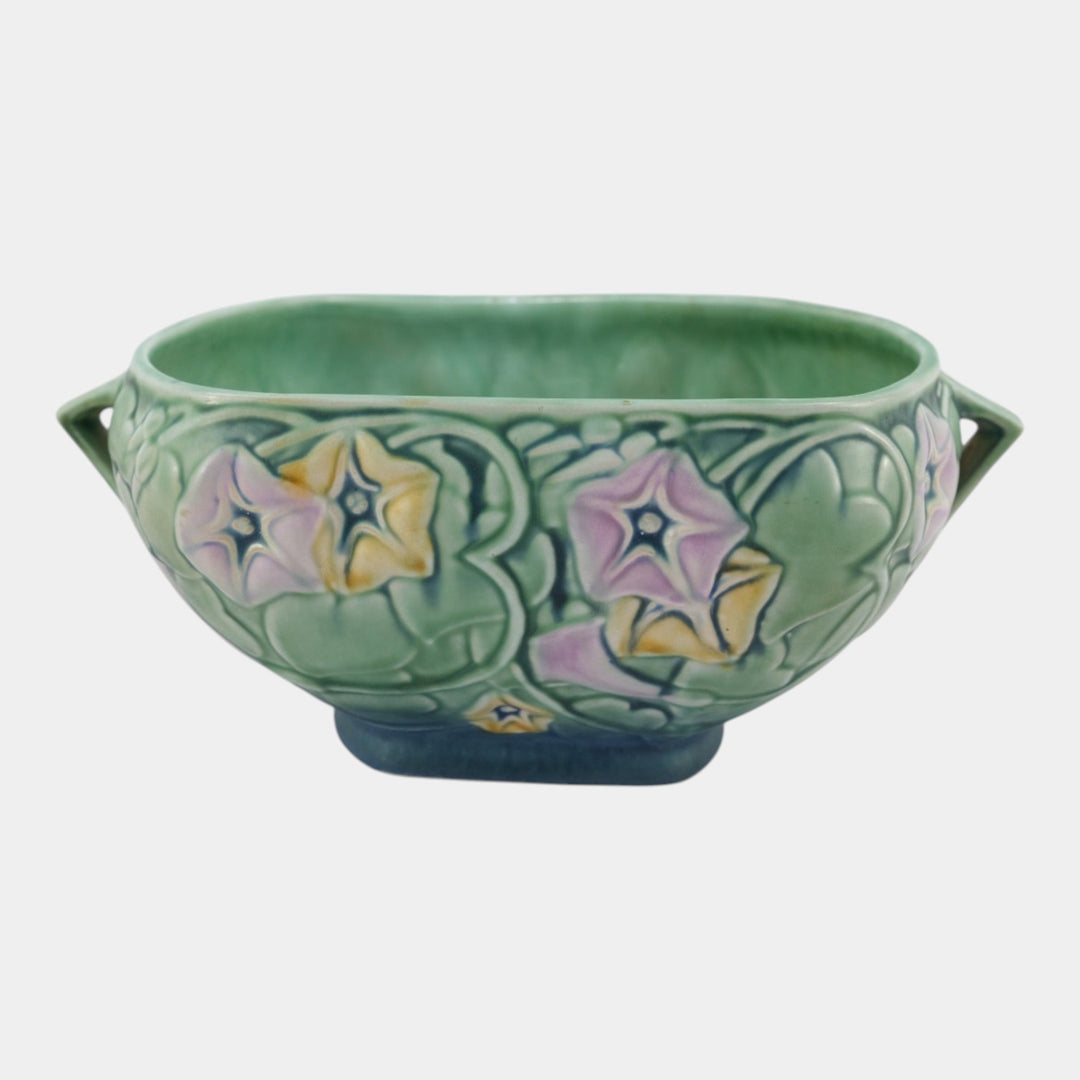 Roseville Morning Glory Green 1935 Vintage Art Pottery Ceramic Bowl 270-8