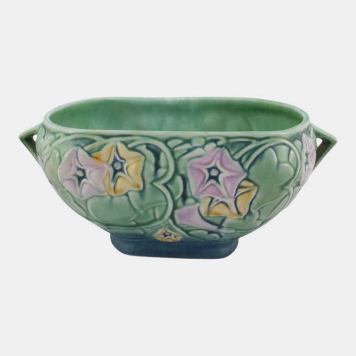 Roseville Morning Glory Green 1935 Vintage Art Pottery Ceramic Bowl 270-8