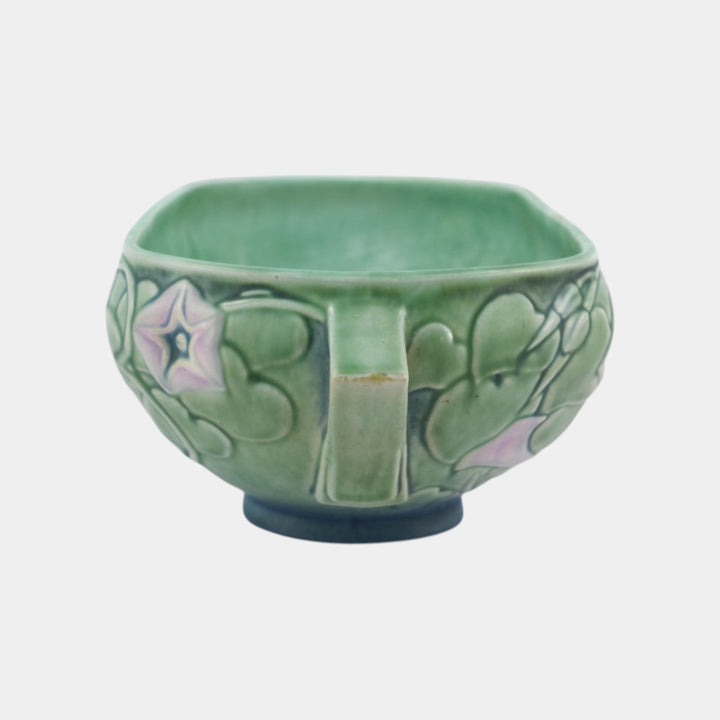 Roseville Morning Glory Green 1935 Vintage Art Pottery Ceramic Bowl 270-8
