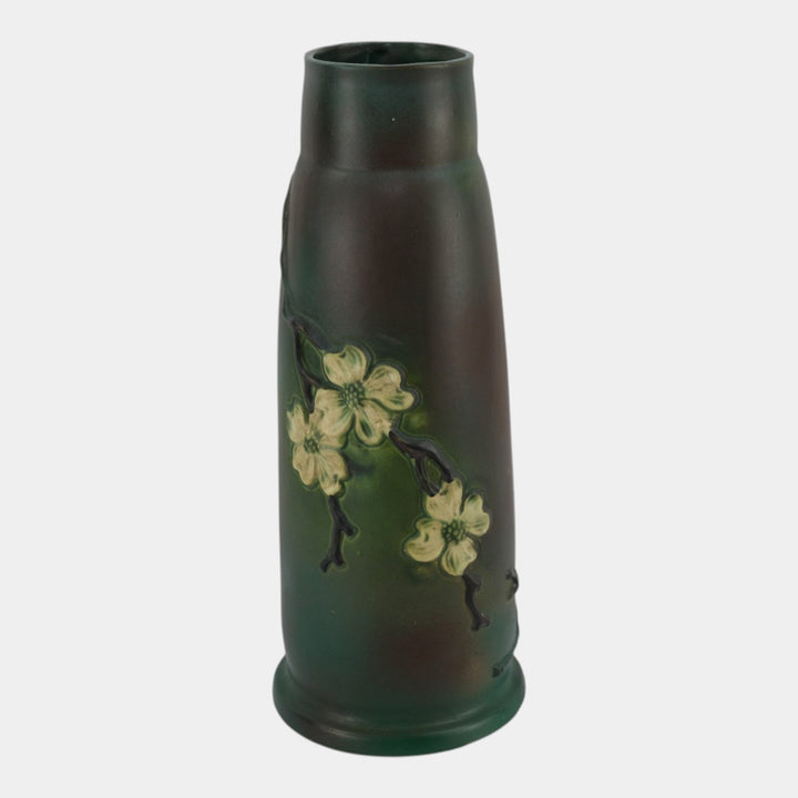Roseville Dogwood Smooth Green 1920 Arts And Crafts Pottery Ceramic Floor Vase