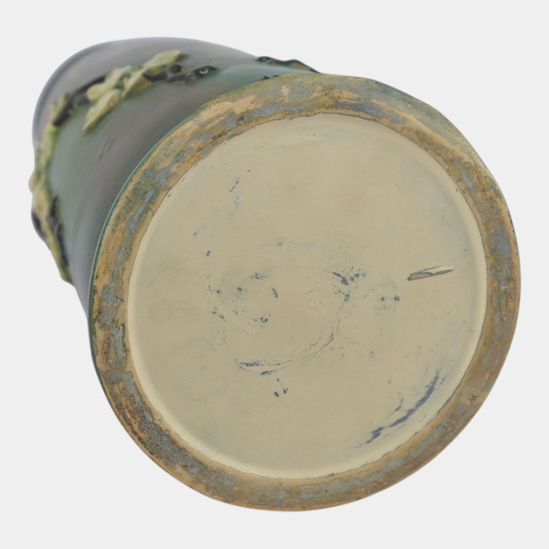 Roseville Dogwood Smooth Green 1920 Arts And Crafts Pottery Ceramic Floor Vase