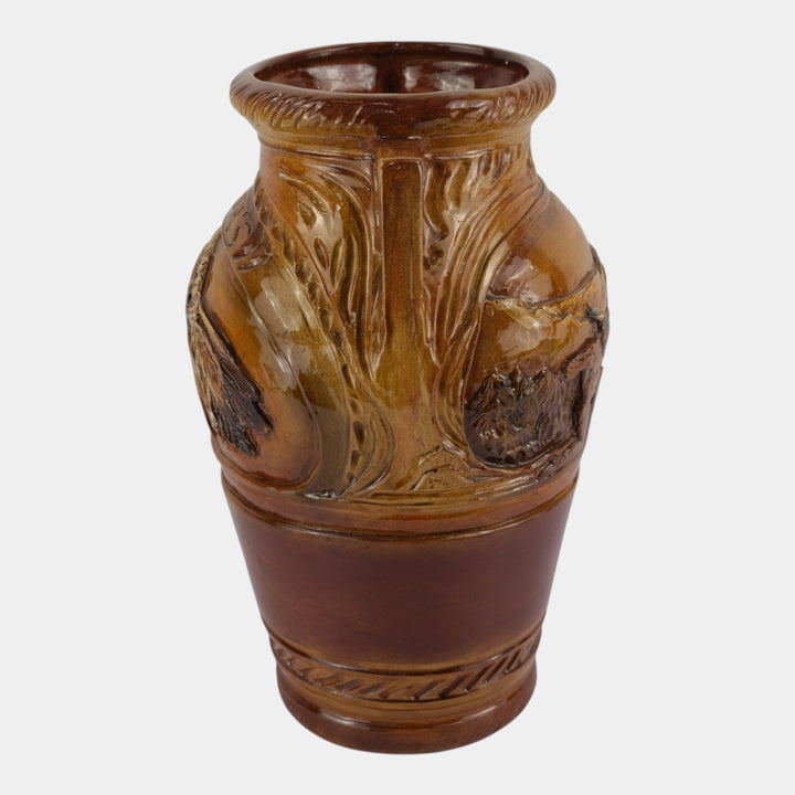 Rick Wisecarver Wihoa Studio Art Pottery 1999 Native American Scenic Floor Vase