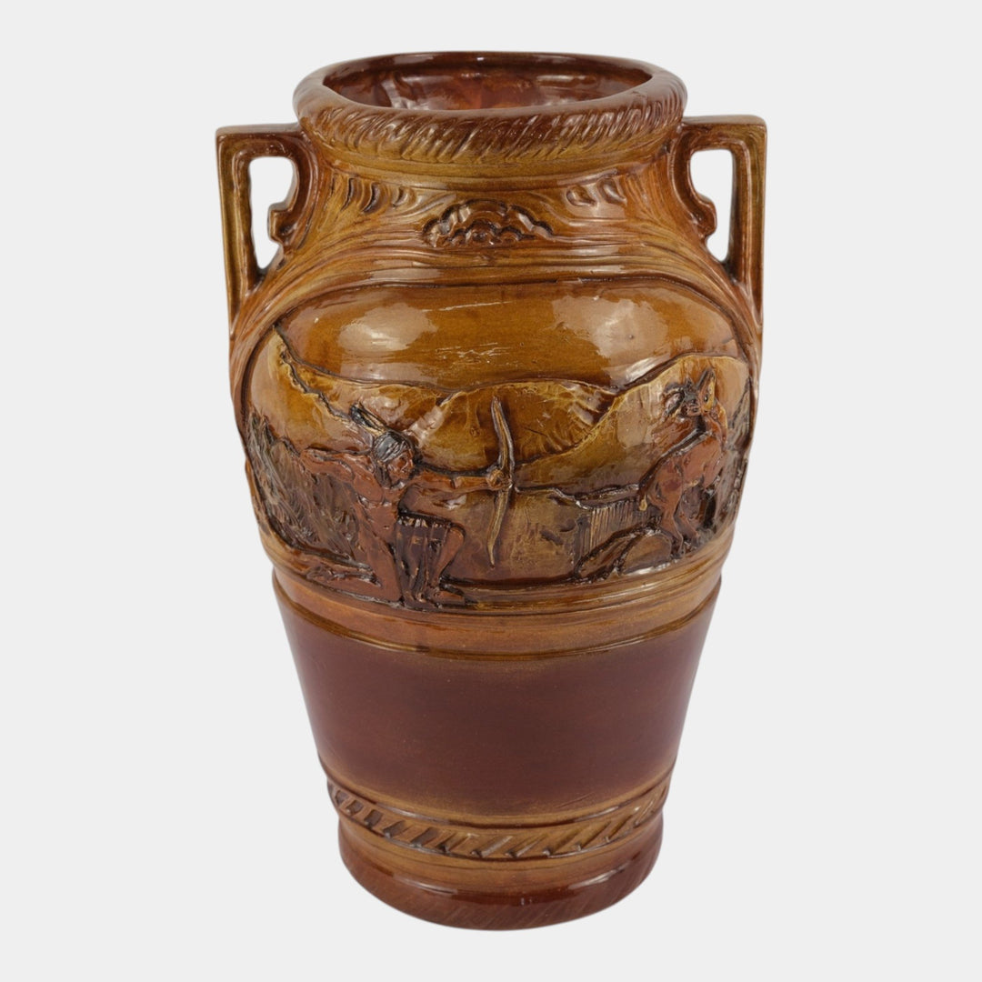 Rick Wisecarver Wihoa Studio Art Pottery 1999 Native American Scenic Floor Vase