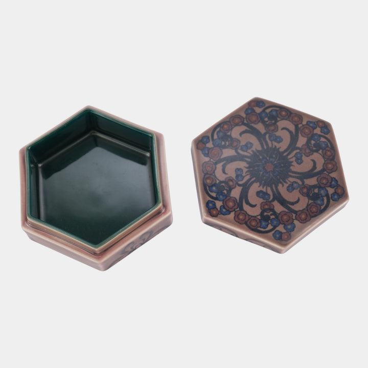 Rookwood 1923 Vintage Art Deco Pottery Purple Floral Ceramic Covered Box 2660D