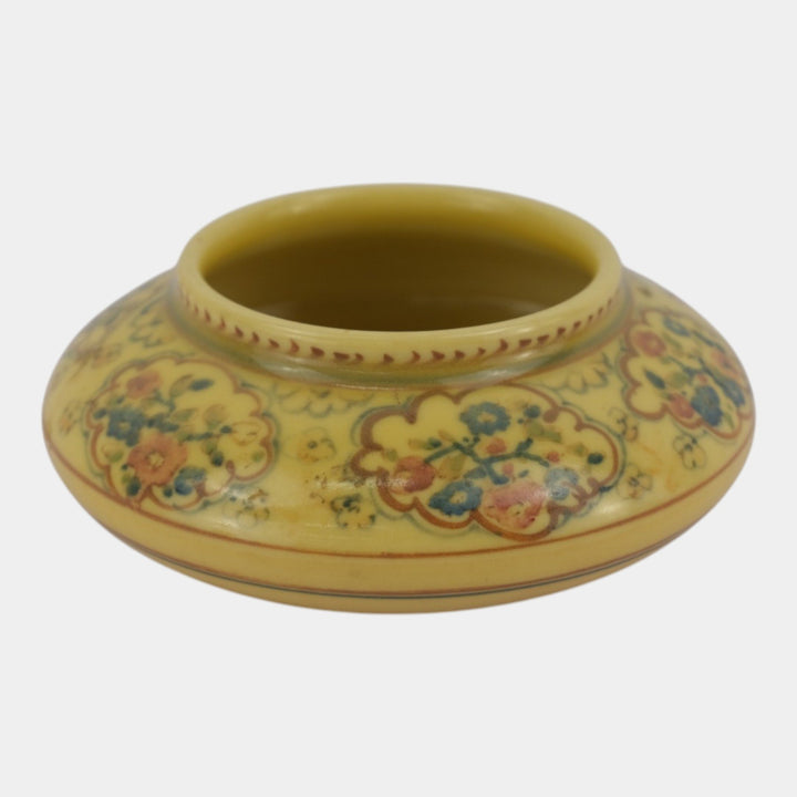 Rookwood 1922 Arts And Crafts Pottery Yellow Floral Decorated Bowl Hentschel