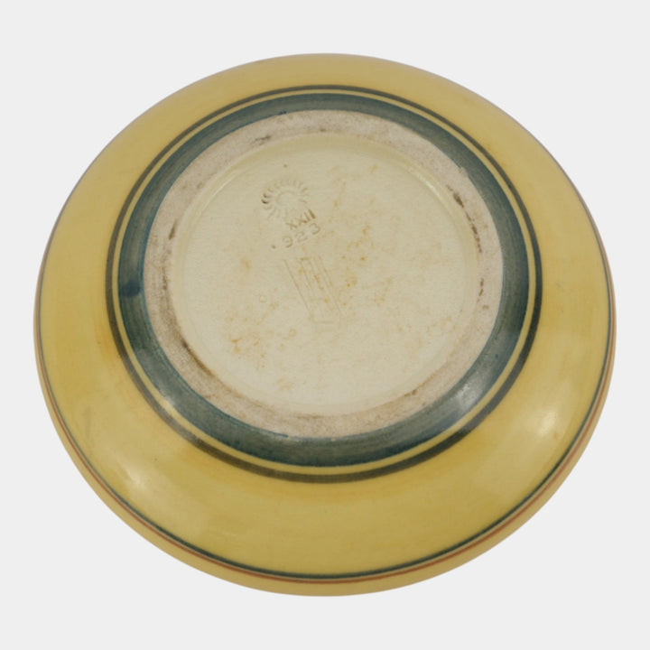 Rookwood 1922 Arts And Crafts Pottery Yellow Floral Decorated Bowl Hentschel