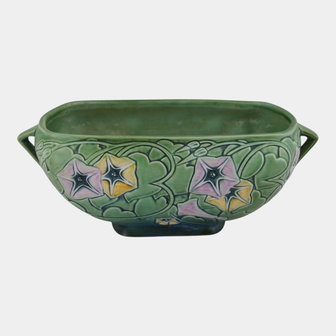 Roseville Morning Glory Green 1935 Vintage Art Pottery Ceramic Bowl 271-10