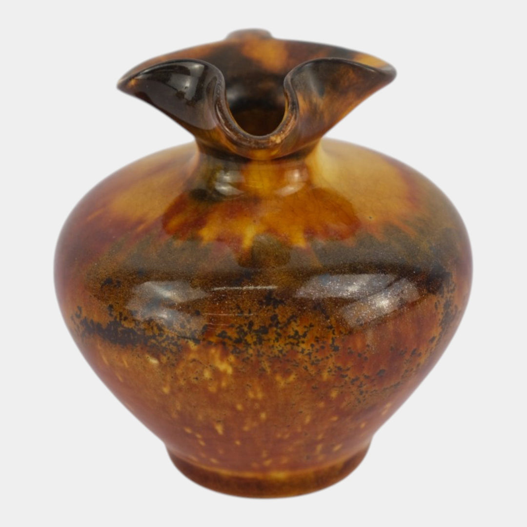 Teco Aventurine Metallic Glaze Vintage Arts And Crafts Pottery Ceramic Ewer