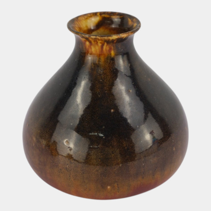 Teco Aventurine Metallic Glaze Vintage Arts And Crafts Pottery Ceramic Vase