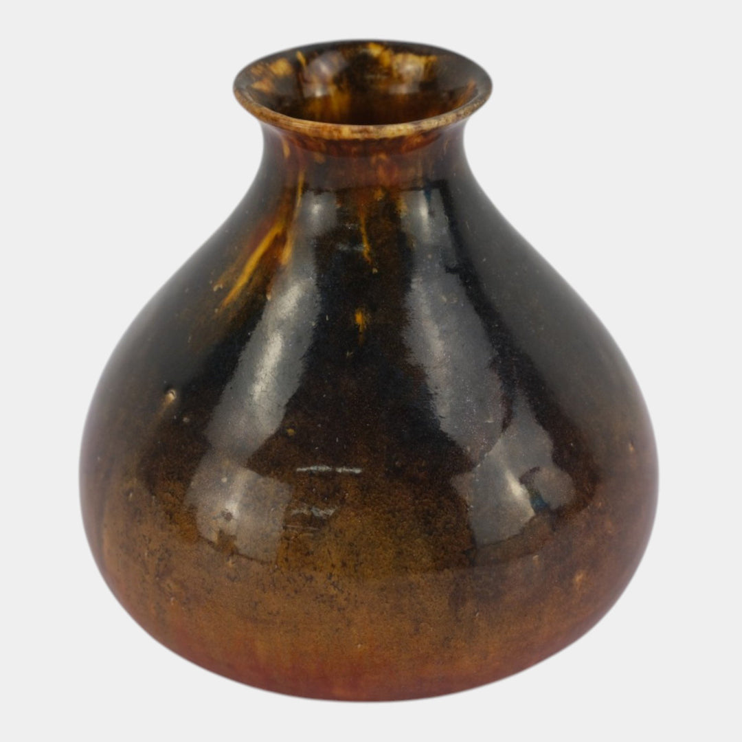 Teco Aventurine Metallic Glaze Vintage Arts And Crafts Pottery Ceramic Vase