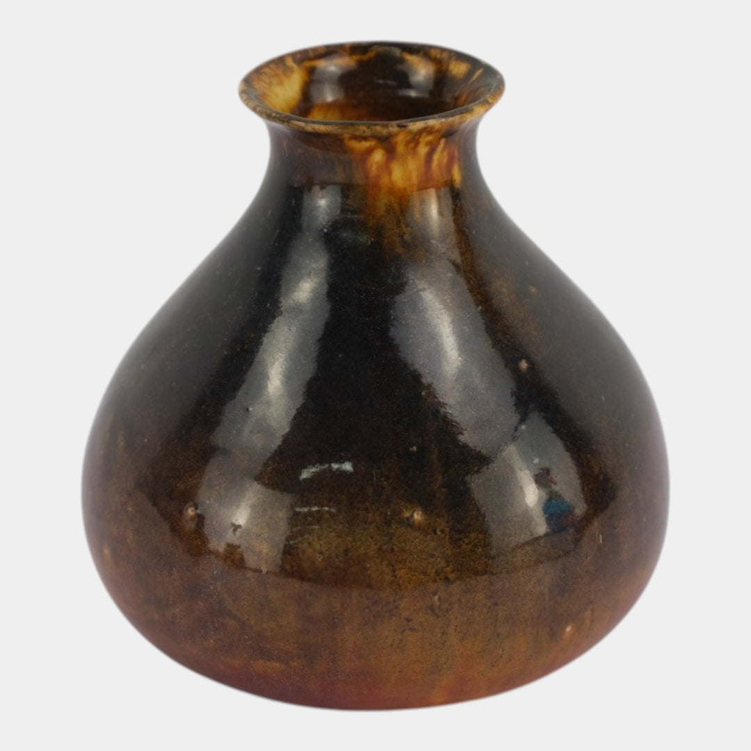 Teco Aventurine Metallic Glaze Vintage Arts And Crafts Pottery Ceramic Vase