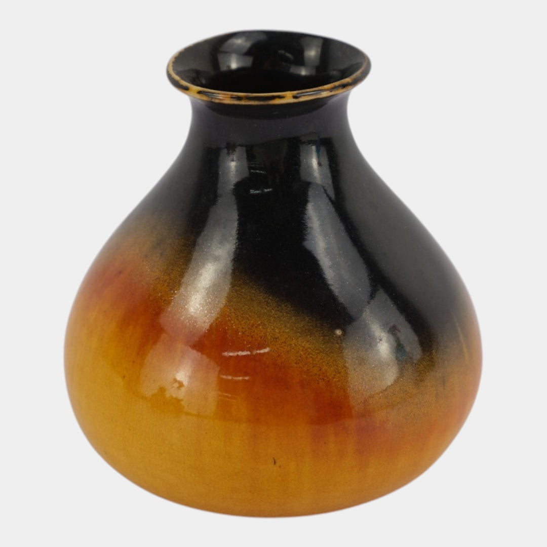 Teco Aventurine Metallic Glaze Vintage Arts And Crafts Pottery Ceramic Vase