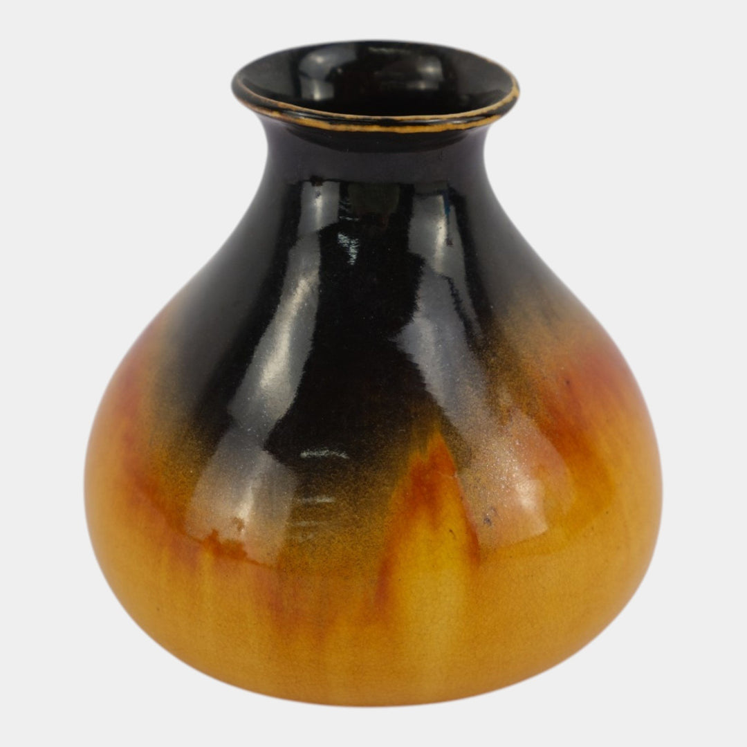 Teco Aventurine Metallic Glaze Vintage Arts And Crafts Pottery Ceramic Vase