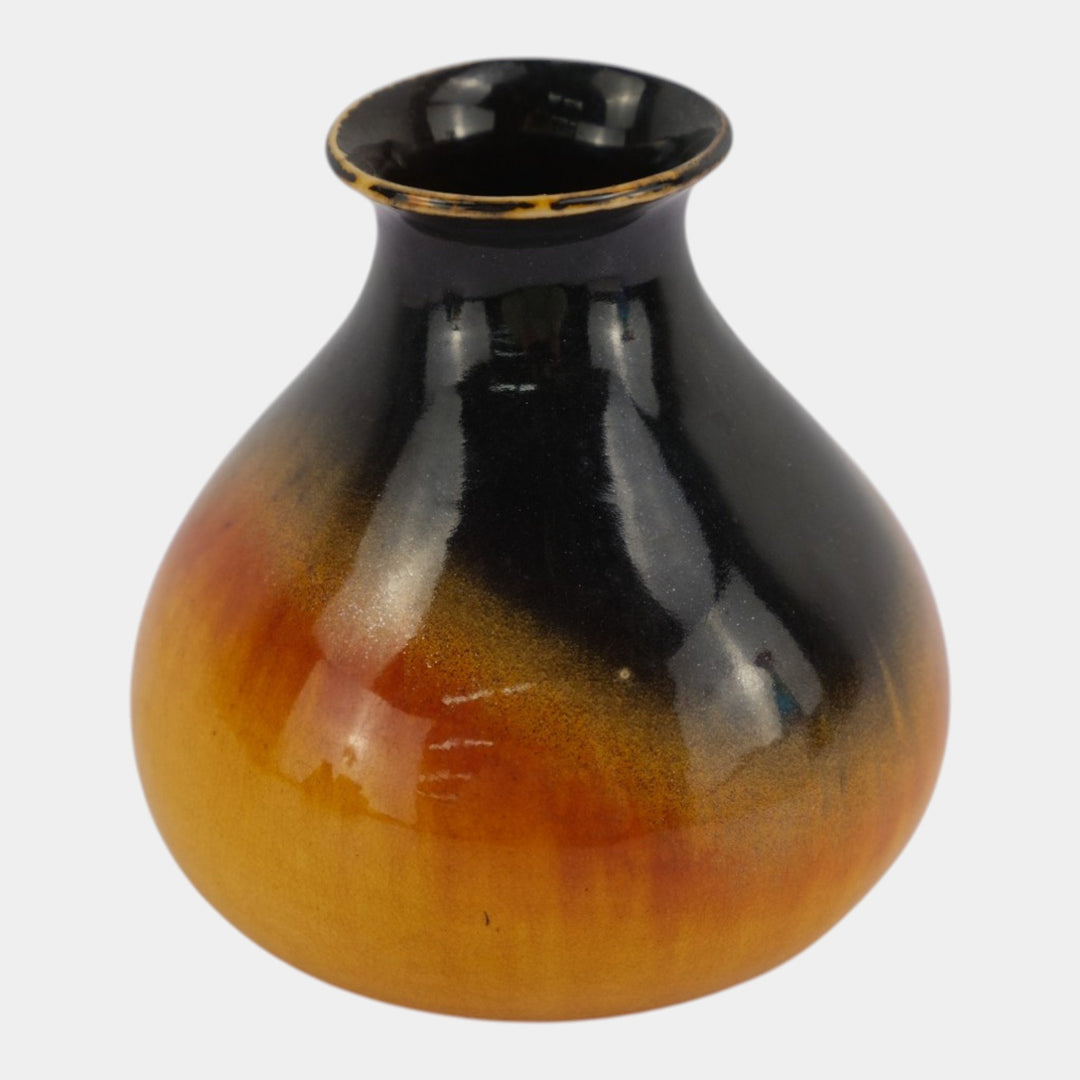 Teco Aventurine Metallic Glaze Vintage Arts And Crafts Pottery Ceramic Vase