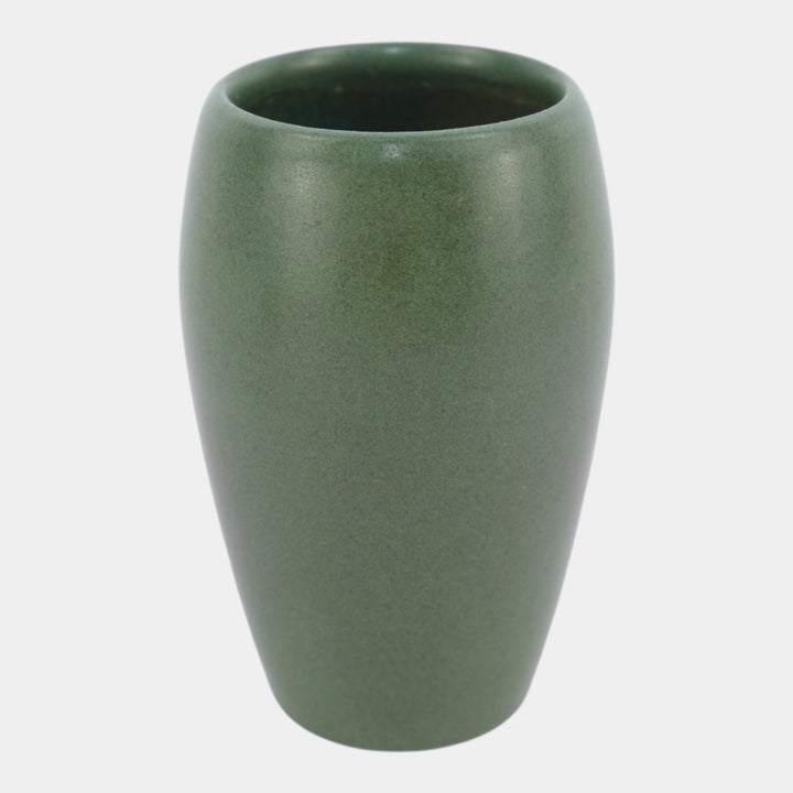 Marblehead Vintage Arts and Crafts Pottery Mottled Matte Green Ceramic Vase 7