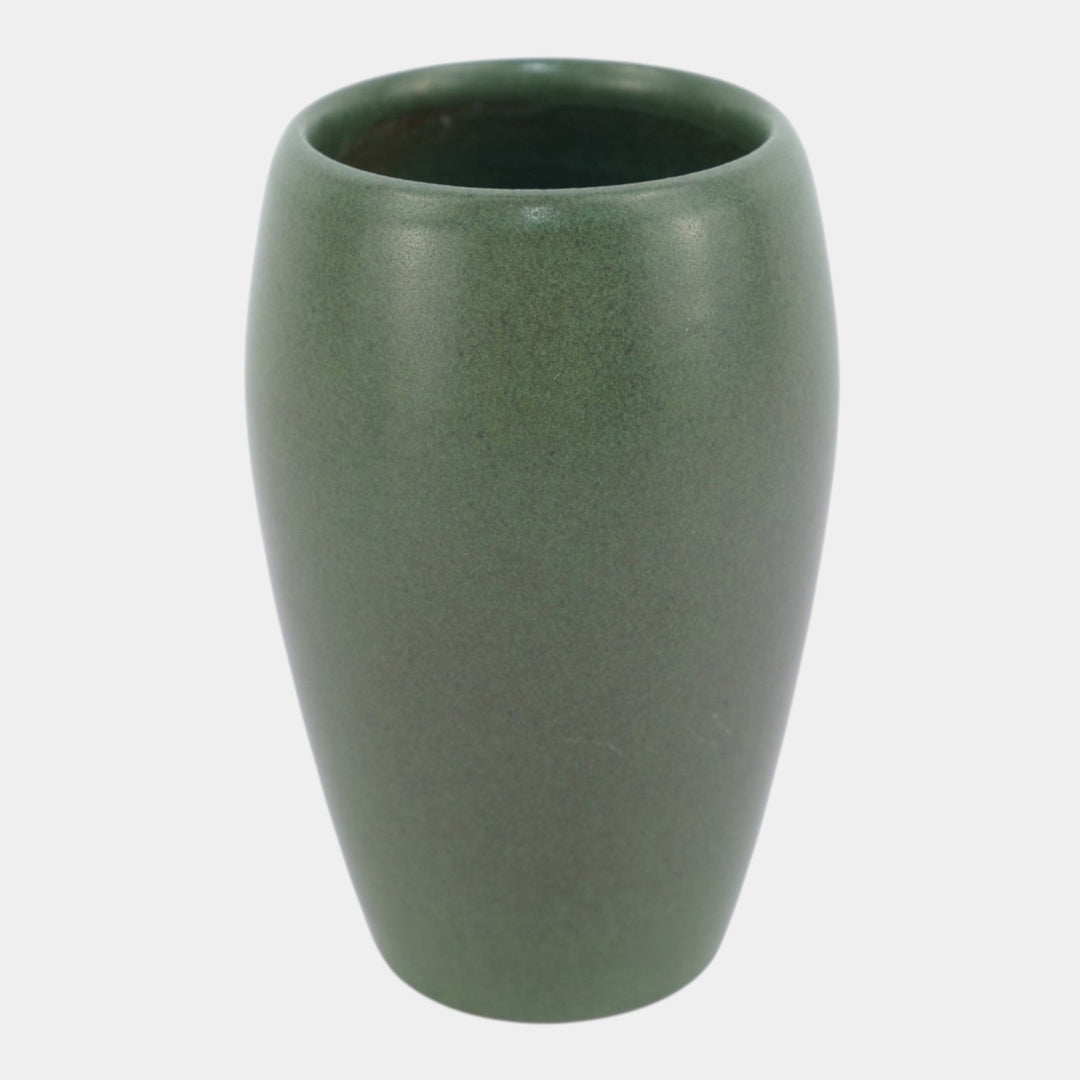 Marblehead Vintage Arts and Crafts Pottery Mottled Matte Green Ceramic Vase 7