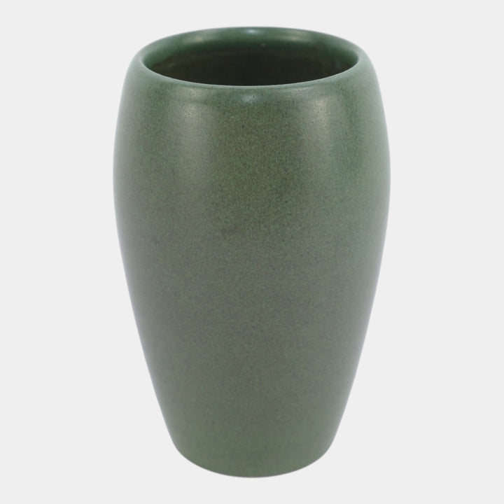 Marblehead Vintage Arts and Crafts Pottery Mottled Matte Green Ceramic Vase 7